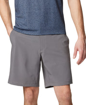 Columbia Mens Regular fit Casual Shorts 40 / 9 Grey Solid Stretch 50 UPF