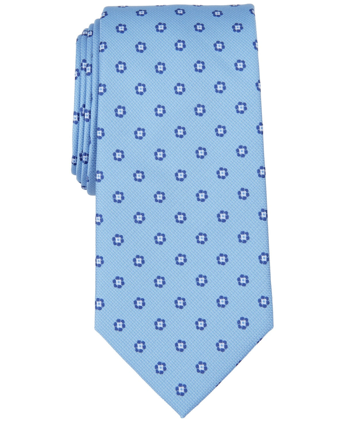 Club Room Mens Regular fit Tie Necktie One Size Blue Burnell Floral