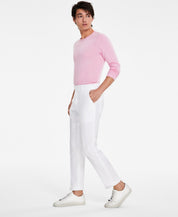 Tommy Hilfiger Mens Classic fit Dress Pants 40 / 30 White Solid Linen