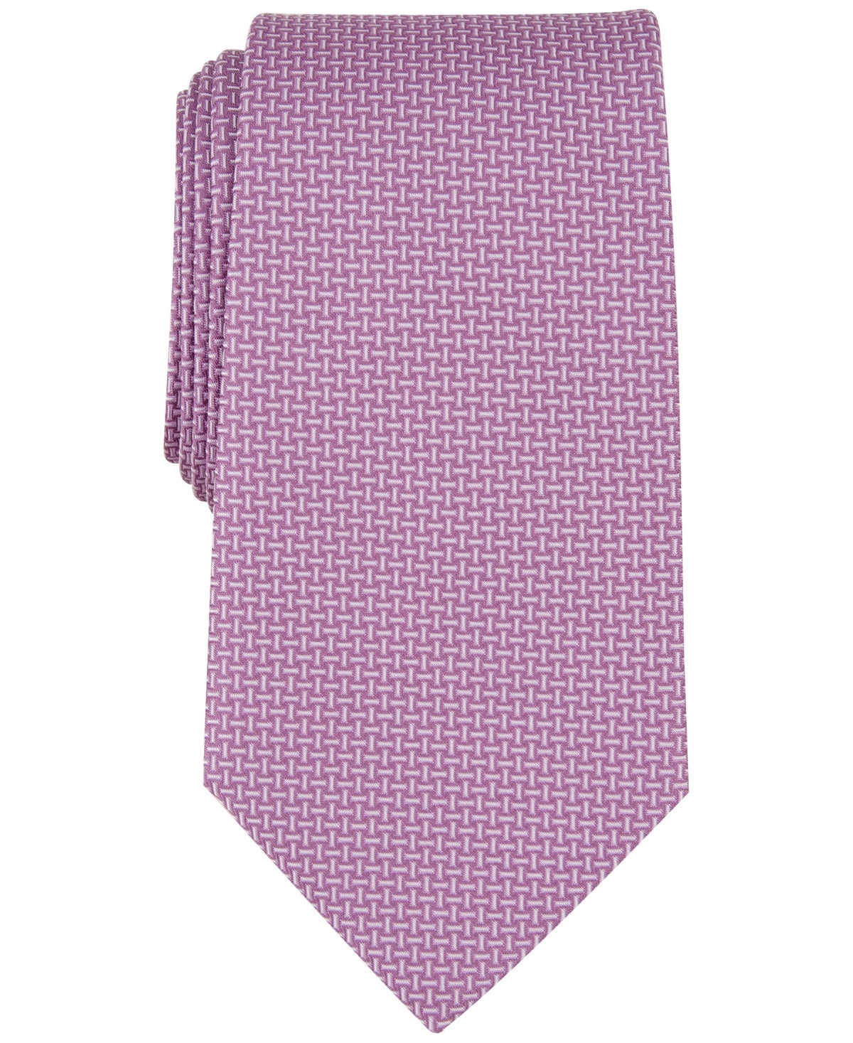 Michael Kors Mens Regular fit Tie Necktie One Size Purple Dorset Mini Pattern