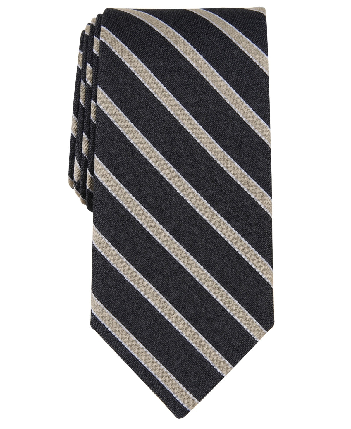 Michael Kors Mens Classic fit Tie Necktie One Size Black Striped