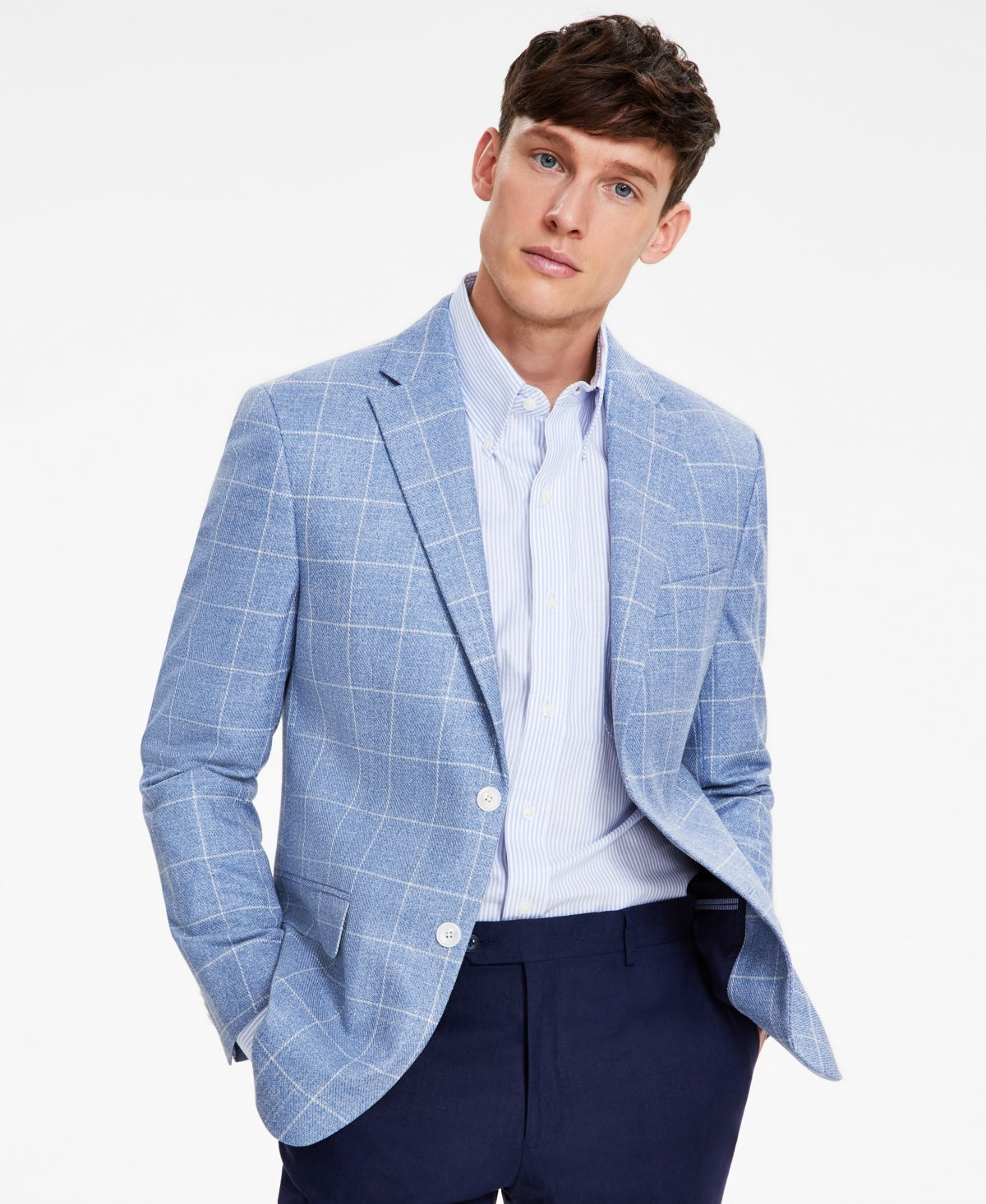Tommy Hilfiger Mens Modern fit Sport Coat Blazer 36 S Blue