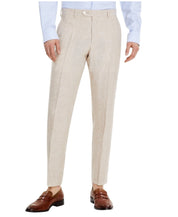 Tommy Hilfiger Mens Modern fit Dress Pants 40 / 29 Beige Solid Linen