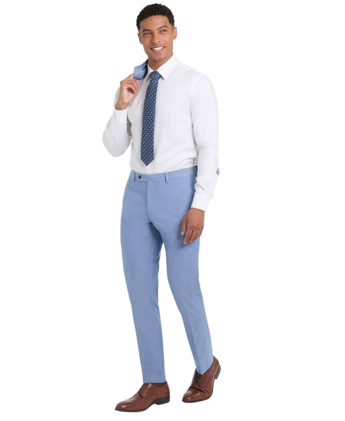 Tommy Hilfiger Mens Modern fit Dress Pants 38 / 29 Light Blue Solid Stretch