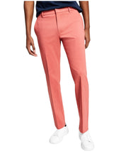 Tommy Hilfiger Mens Modern fit Dress Pants 33 / 32 Red Solid Stretch