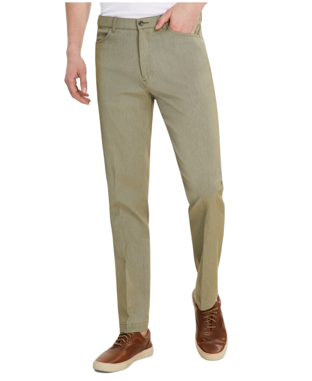 Tommy Hilfiger Mens Modern fit Dress Pants 36 / 32 Army Green Solid
