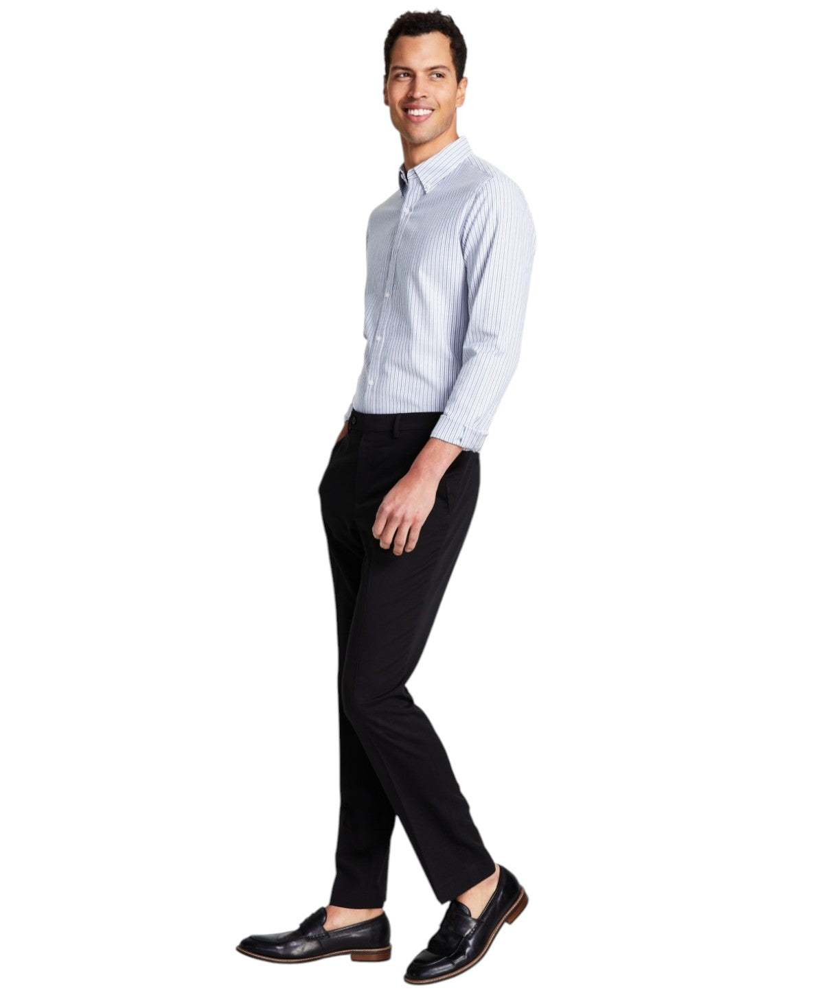 DKNY Mens Modern fit Dress Pants 31 / 30 Black Solid