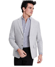 Tommy Hilfiger Mens Modern fit Sport Coat Blazer 44 R Light Grey Solid