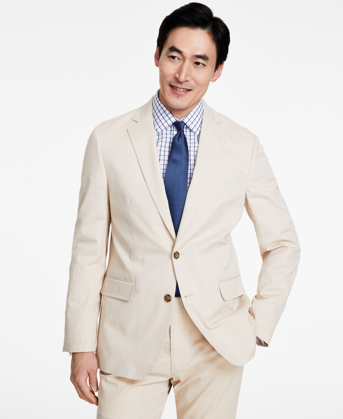Brooks Brothers Mens  fit Cotton Sport Coat Blazer 38 R Beige Solid