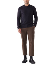Frank And Oak Mens V Neck Wool Sweater Navy Blue Large