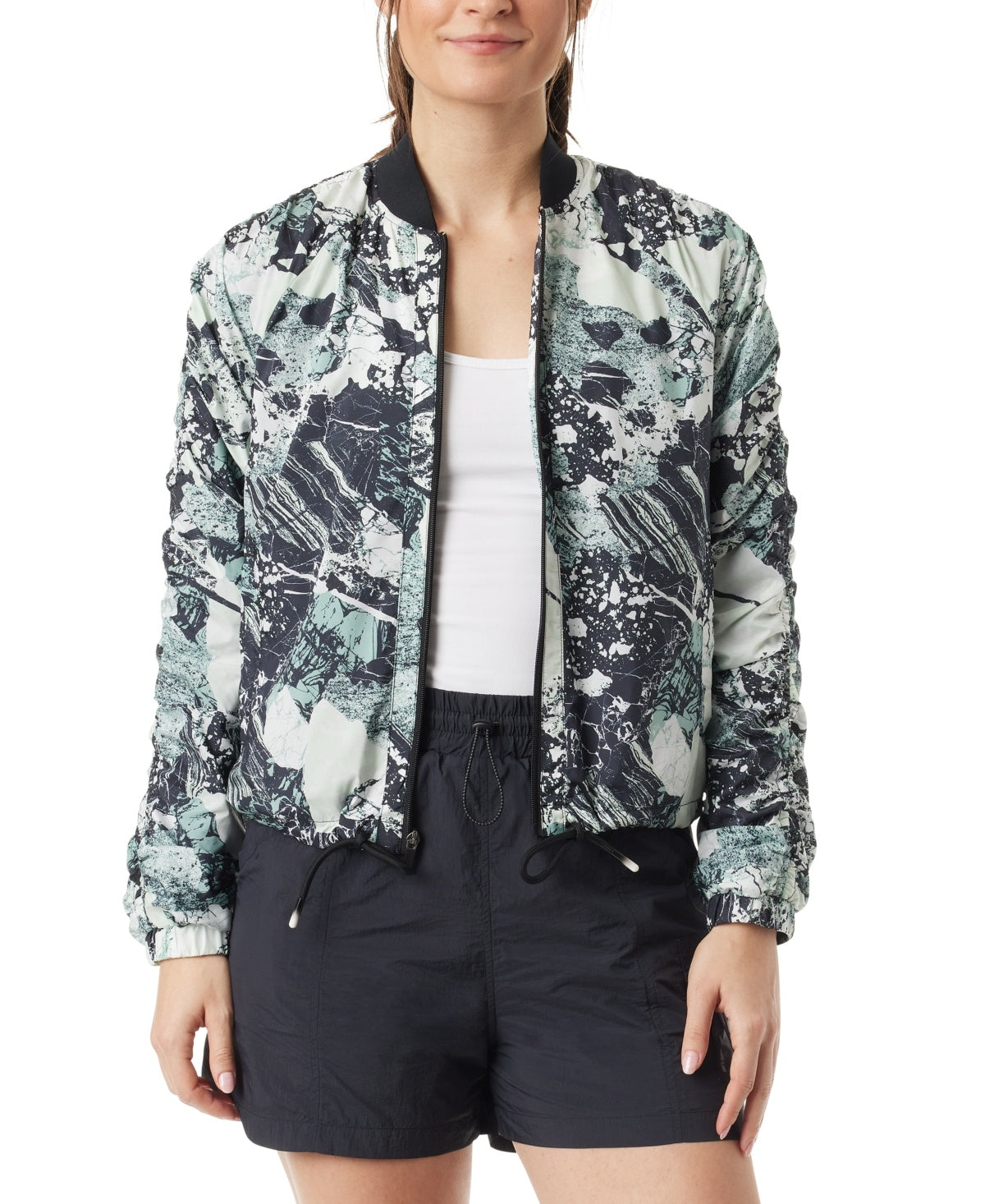 Bass Outdoor Women Regular fit Bomber Jacket Coat Small Black Packable
