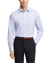 Tommy Hilfiger Mens Regular fit Dress Shirt Large 16.5 in 34-35 Light Blue Check