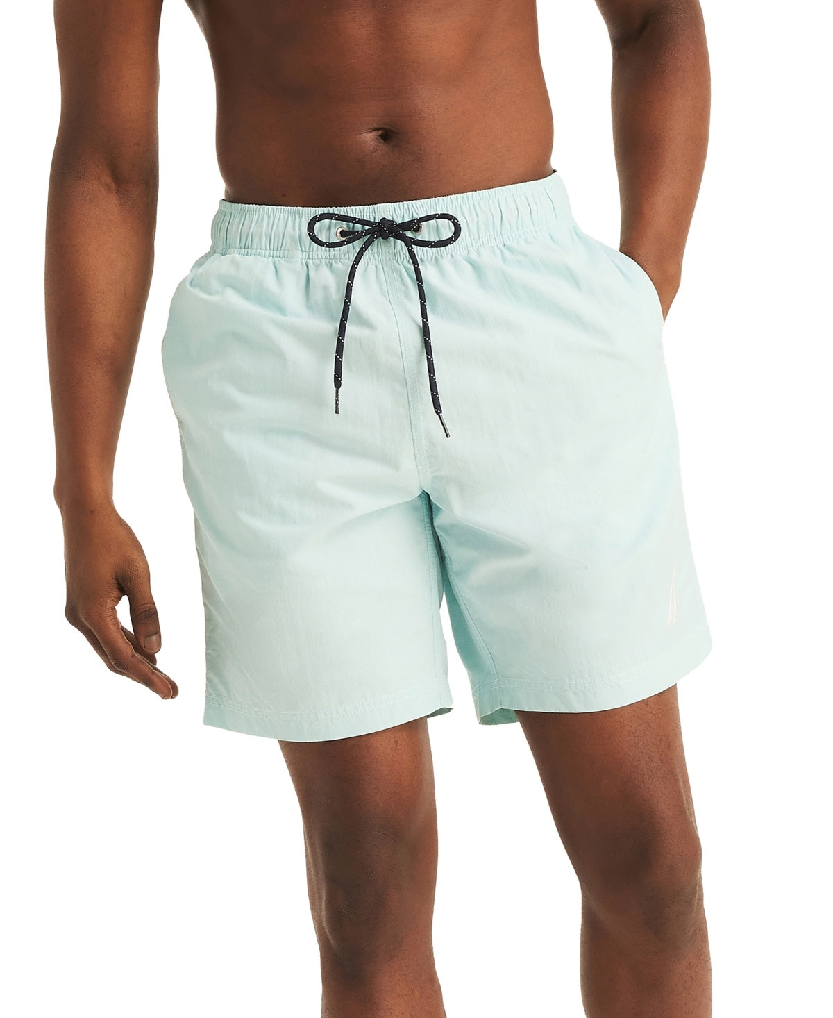 Nautica Mens Regular fit Swim Trunks Swimwear Small / 8 Blue Solid