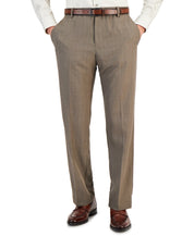 Perry Ellis Mens Modern fit Dress Pants 32 / 30 Brown Plaid Stretch