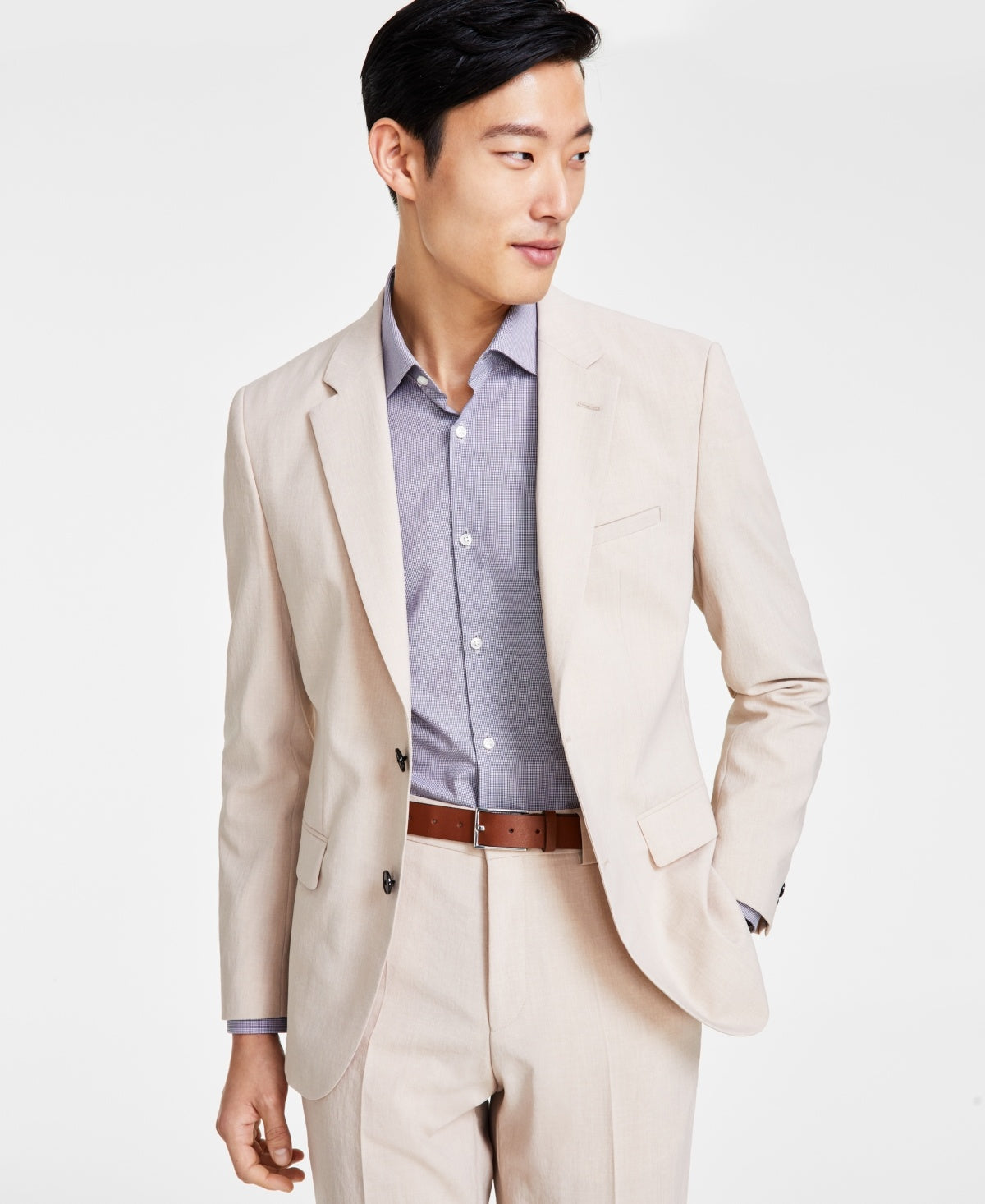 Hugo Boss Mens Modern fit Dress Pants 32 / 32 Beige Solid