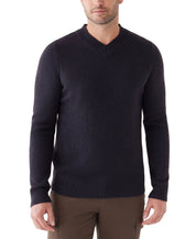 Frank And Oak Men's V Neck Wool Sweater Blue XXL 2XL