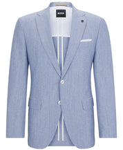 HUGO BOSS Hutson Slim Mélange Cotton & Wool Blend Sport Coat 42R Blue Blazer