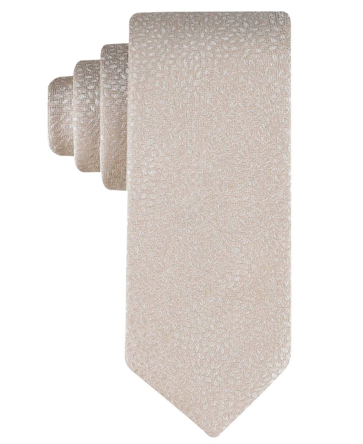 Calvin Klein Mens Regular fit Tie Necktie One Size Beige Floral
