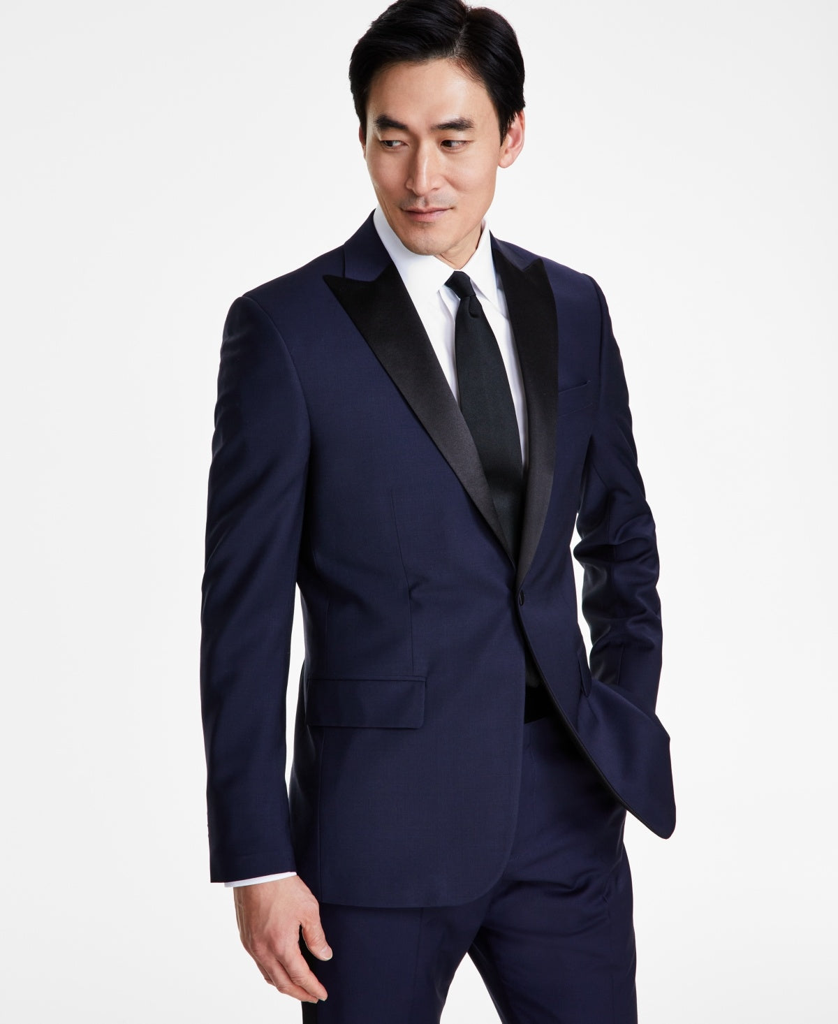 Brooks Brothers Mens Classic fit Tuxedo Sport Coat Blazer 46 R Blue Stretch