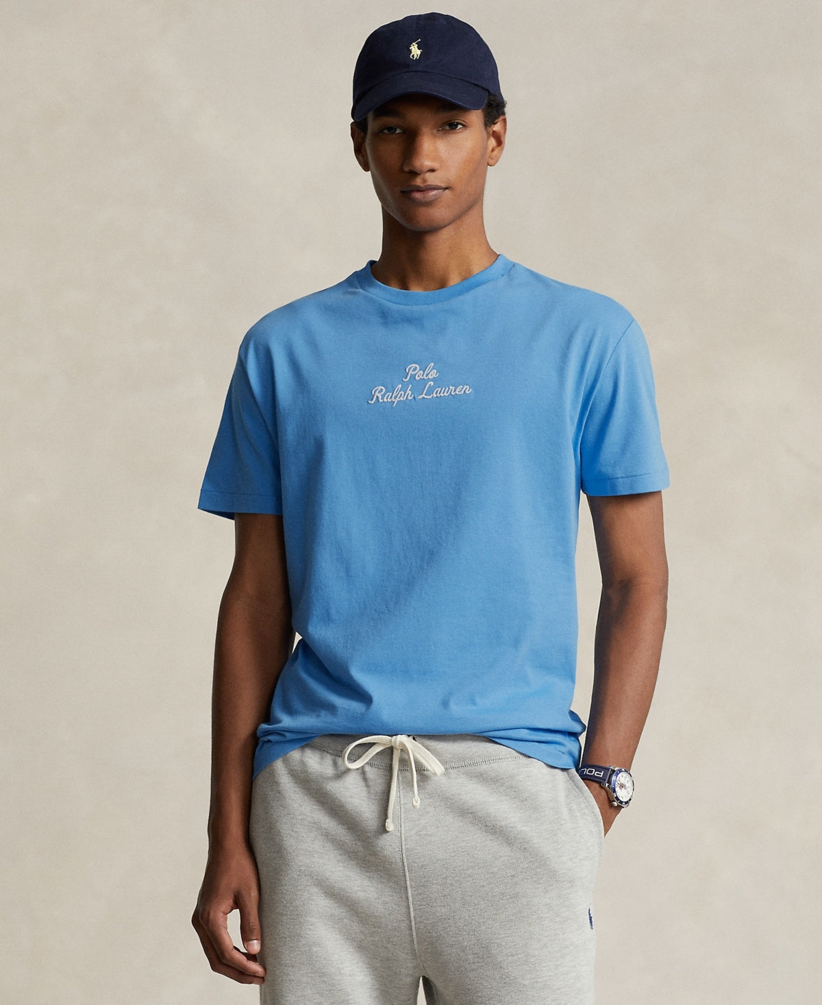 Polo Ralph Lauren Mens Classic fit Short Sleeve T-Shirt Shirt Medium Blue Solid