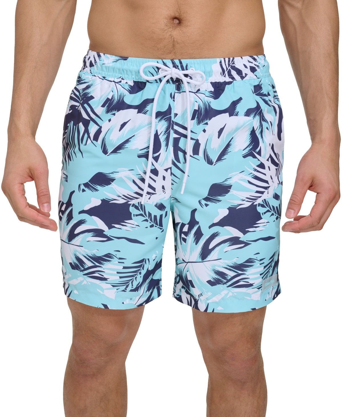 Calvin Klein Mens Regular fit Swim Trunks Swimwear XXL Blue Floral