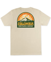 Columbia Mens Regular fit Short Sleeve Graphic T-Shirt Shirt Medium Beige Solid