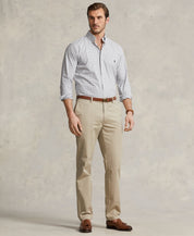 Polo Ralph Lauren Men's Big & Tall Plaid Stretch Poplin Shirt Grey White 4XLT