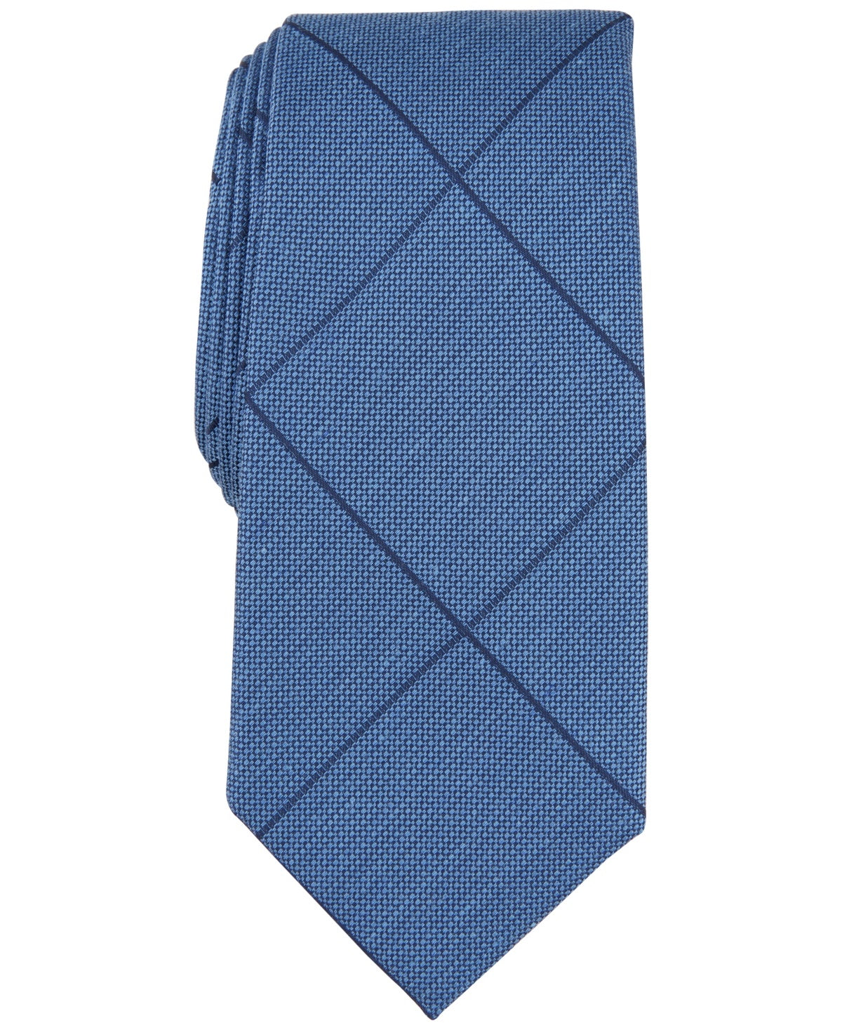 Alfani Men Regular fit Tie Necktie One Size Blue Argyle/Diamond