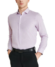 Tallia Mens Slim fit Dress Shirt Medium 15-15.5 32-33 Pink Geometric