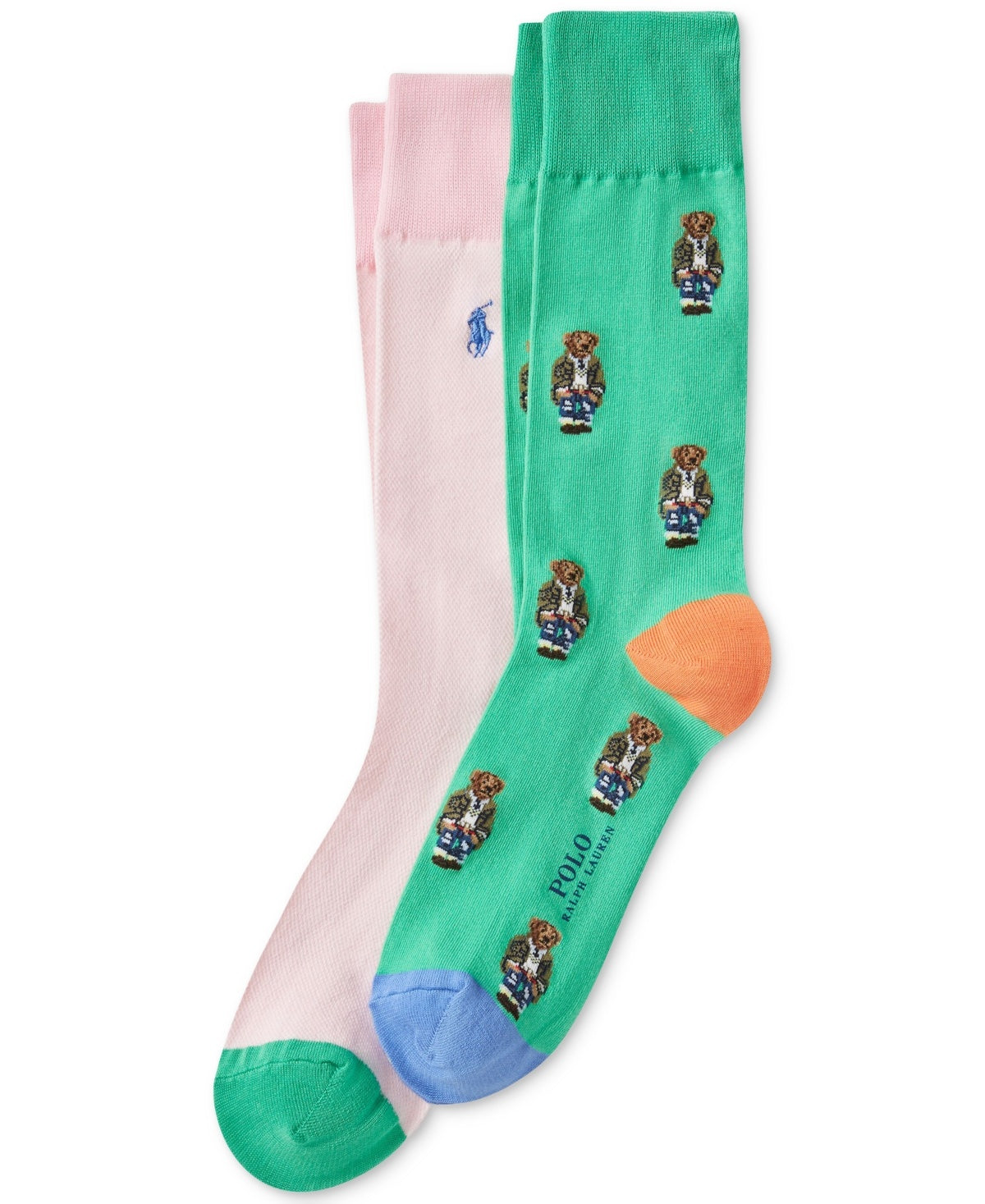 Polo Ralph Lauren Mens 2 Pack Regular fit Dress Socks 10-13 Green