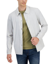 Michael Kors Mens Shacket Coat Medium Light Grey Solid