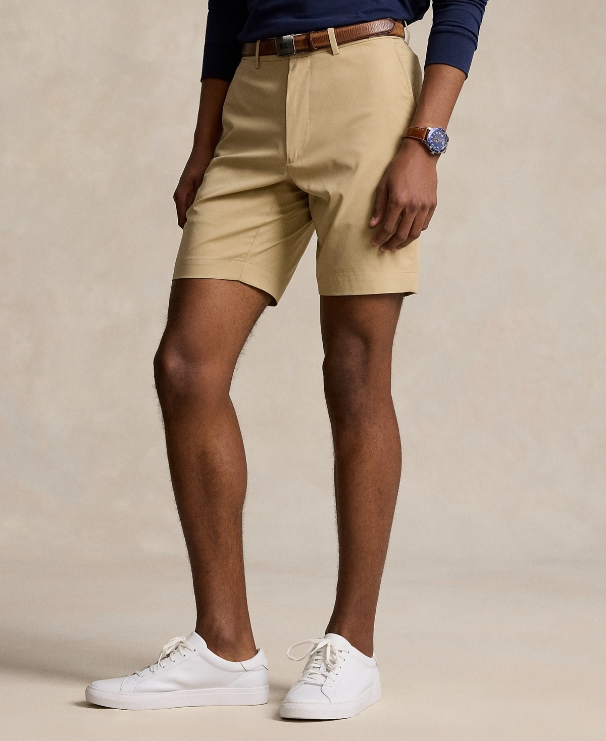 Polo Ralph Lauren Mens Regular fit Casual Shorts 30 Beige Solid