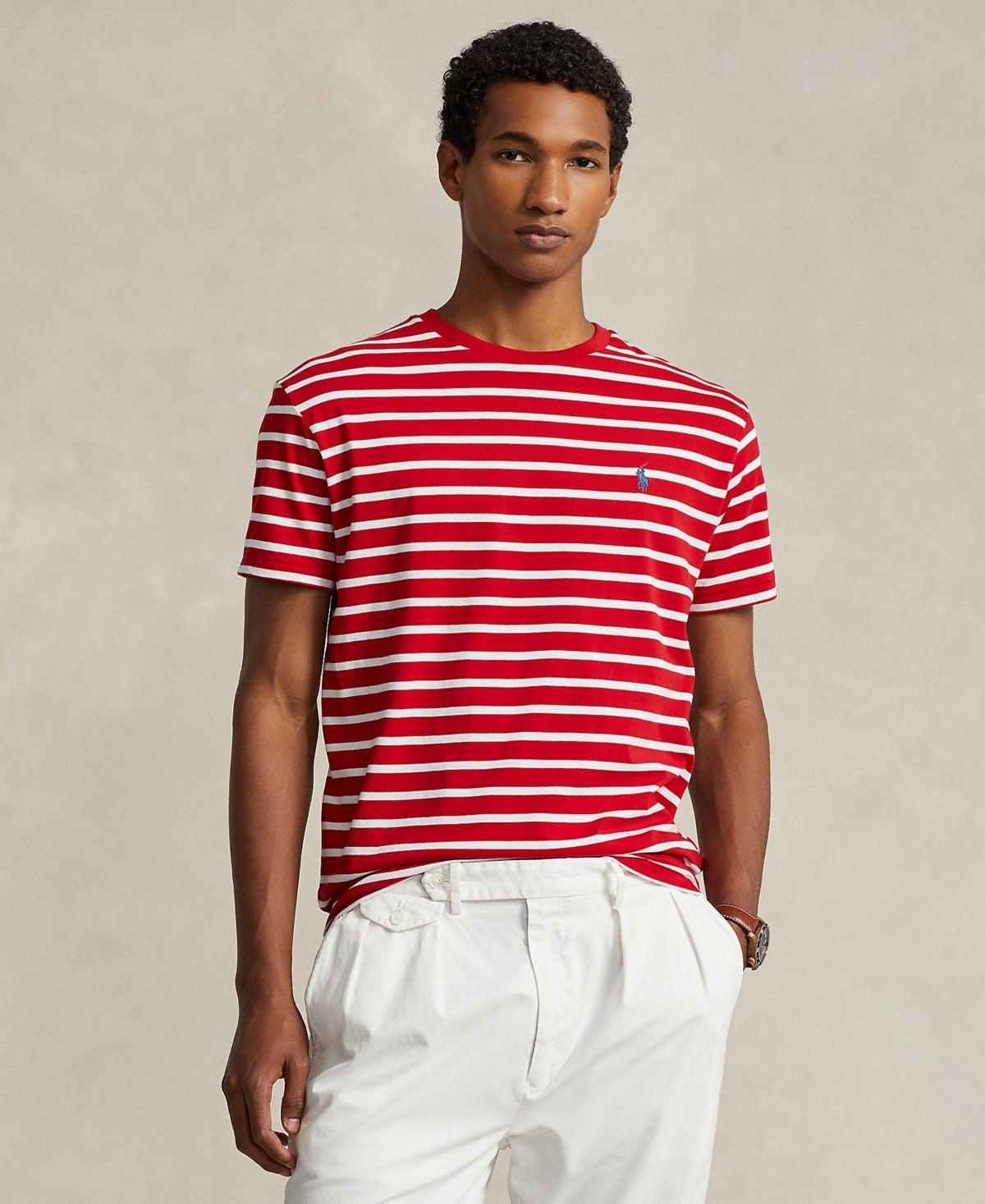 Polo Ralph Lauren Mens Regular fit Short Sleeve T-Shirt Shirt XXL Red Striped