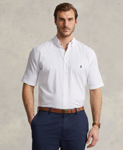 Polo Ralph Lauren Mens Regular fit Short Sleeve Button-Up Shirt 3XLT White Solid