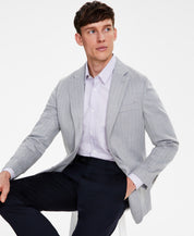 Tommy Hilfiger Mens Modern fit Sport Coat Blazer 42 L Light Grey Herringbone