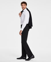 Tayion Collection Mens Classic fit Dress Pants 36 / 32 Black Solid
