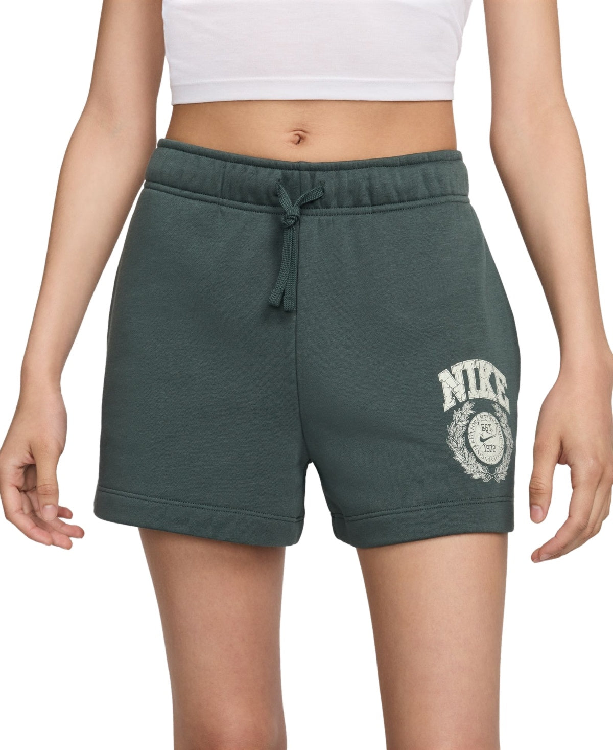Nike Womens  fit Athletic Shorts XL Green Solid