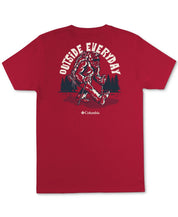 Columbia Men Regular fit Short Sleeve Graphic  T-Shirt Shirt XXL Red Solid