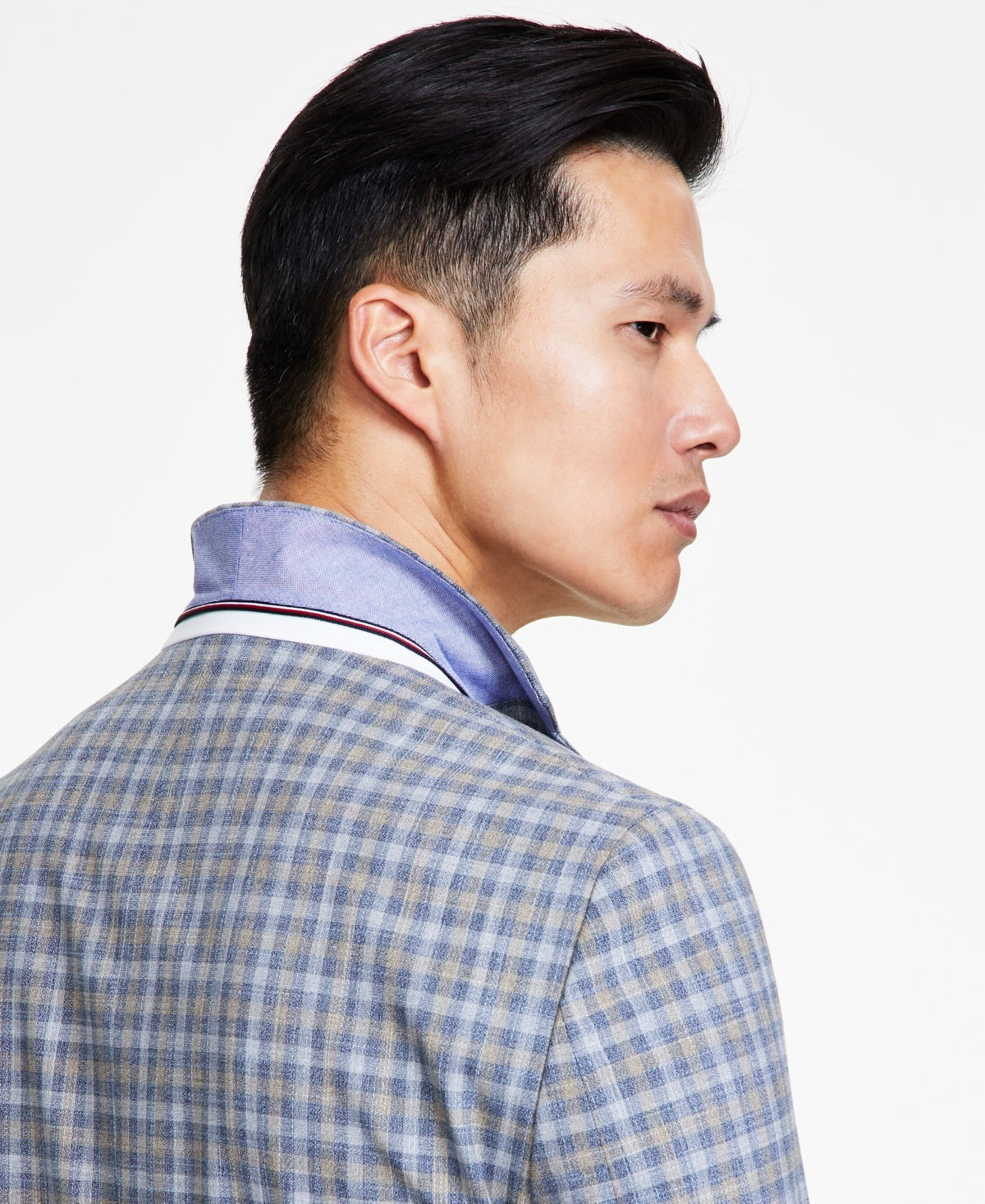 Tommy Hilfiger Mens Modern fit Sport Coat Blazer 42 S Blue Tan Plaid 42S