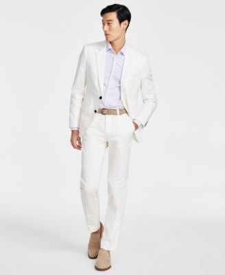 Hugo Boss Mens Modern fit Dress Pants 30 / 32 White Solid