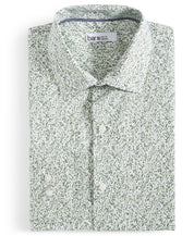 Bar Iii Mens Slim fit Dress Shirt XL 17-17.5 Long Sleeve Green Floral