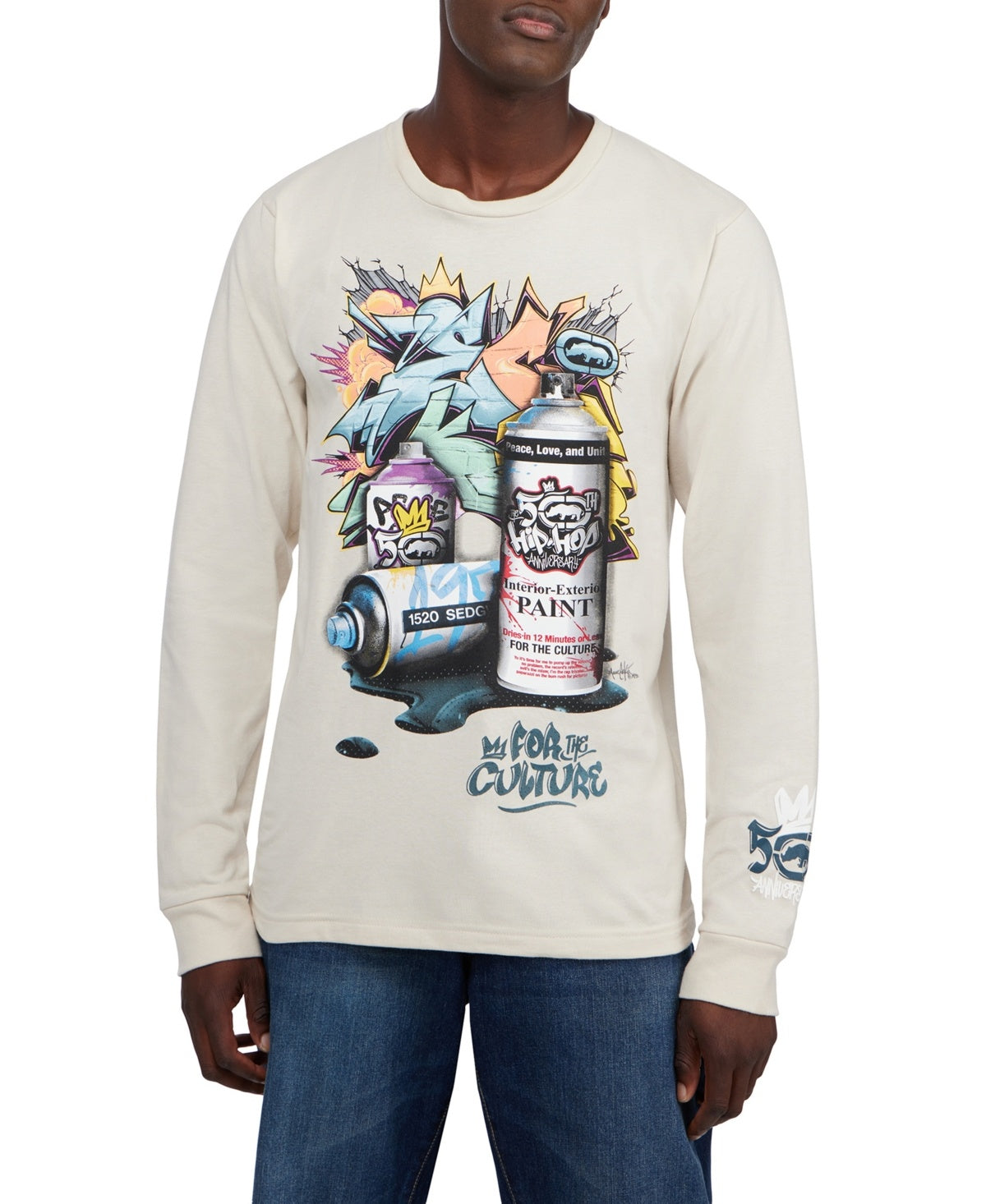 Thread Collective Mens Regular fit Long Sleeve T-Shirt Shirt Large Beige