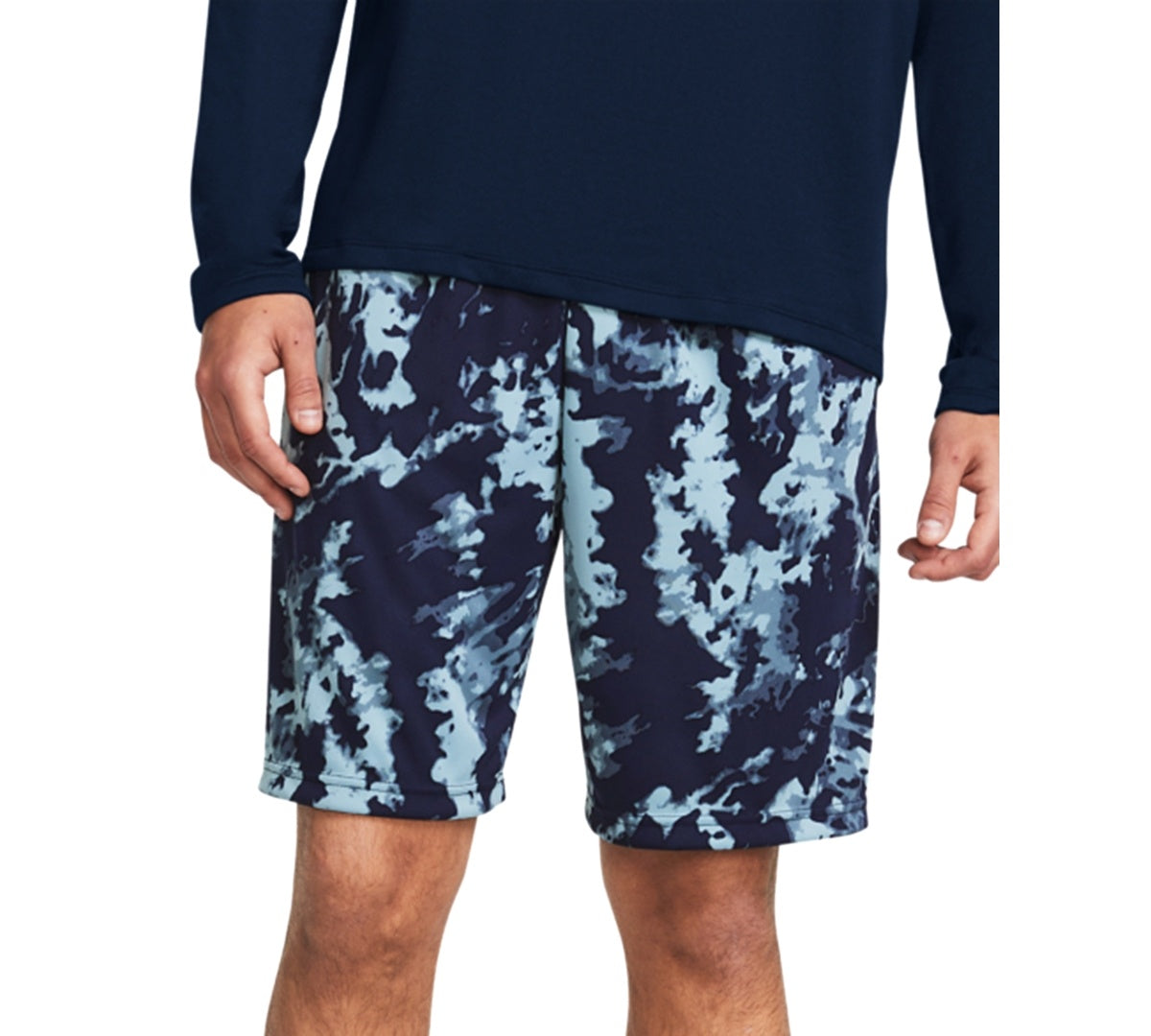 Under Armour Mens Loose fit Athletic Shorts Medium Blue Camouflage