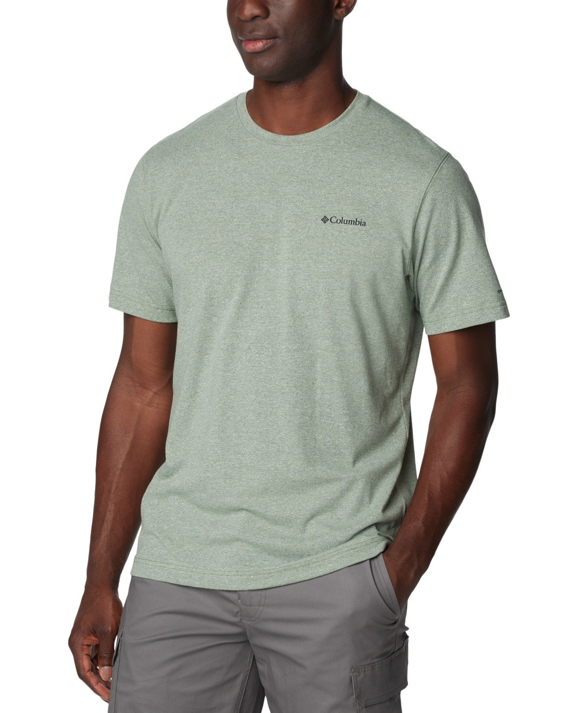 Columbia Mens Regular fit Short Sleeve T-Shirt Shirt XXL Green Solid