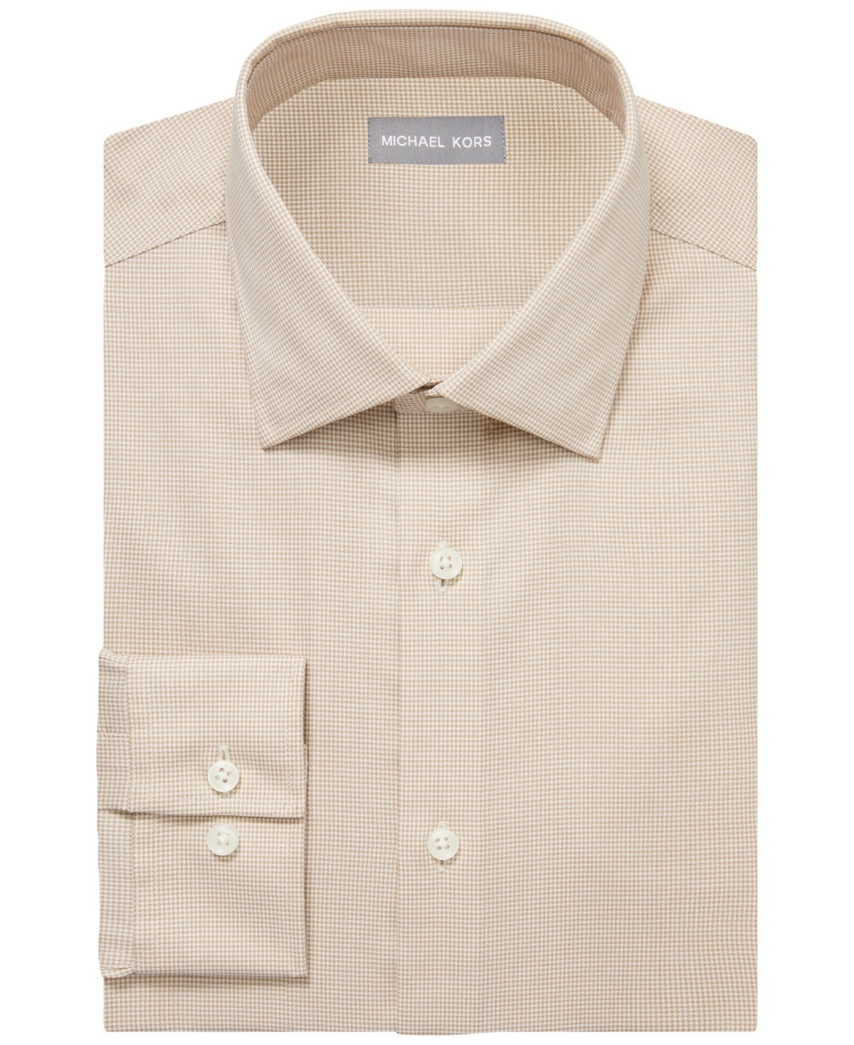 Michael Kors Mens Regular fit Dress Shirt Large 16.5 in 34-35 Beige