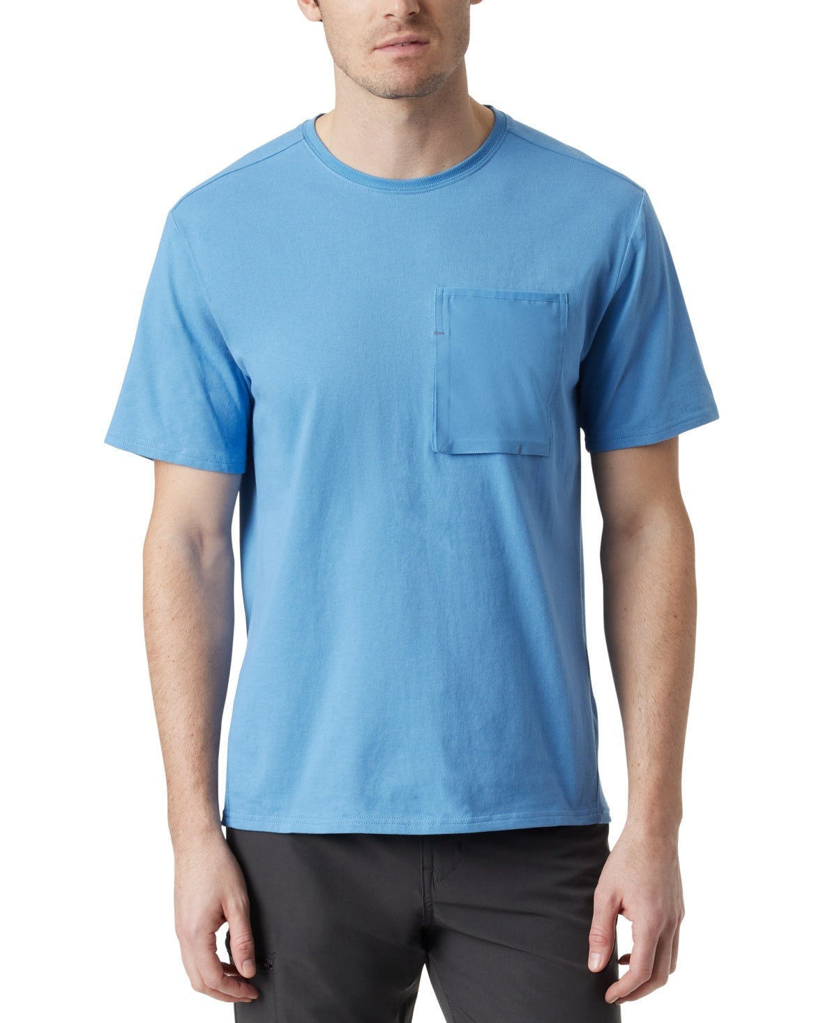 Bass Outdoor Mens Regular fit Short Sleeve T-Shirt Shirt Small Blue Solid