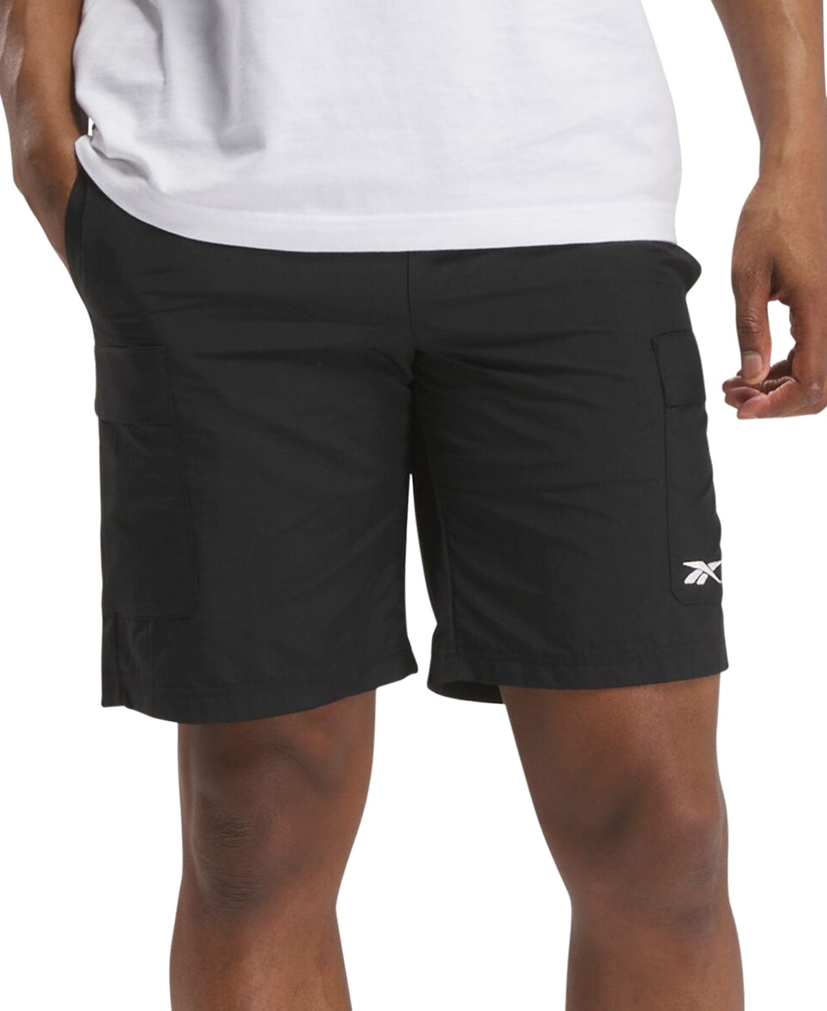 Reebok Mens Regular fit Cargo Shorts Small Black Solid