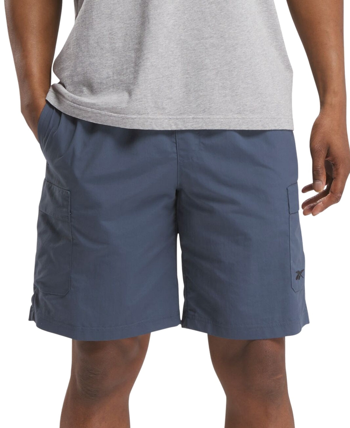 Reebok Mens Regular fit Cargo Shorts Small Grey Solid