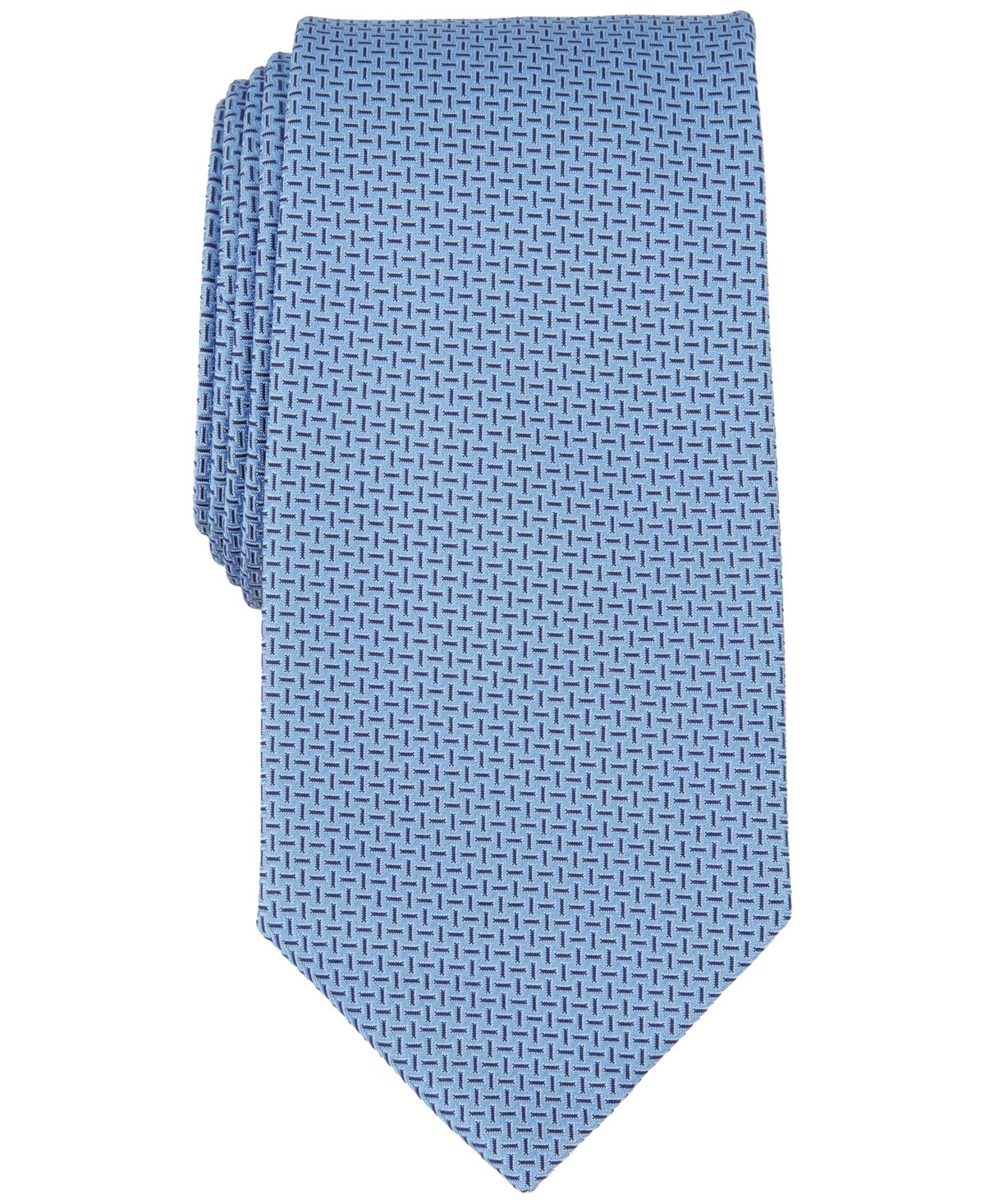 Michael Kors Mens Tie Necktie One Size Blue Dorset Mini Pattern