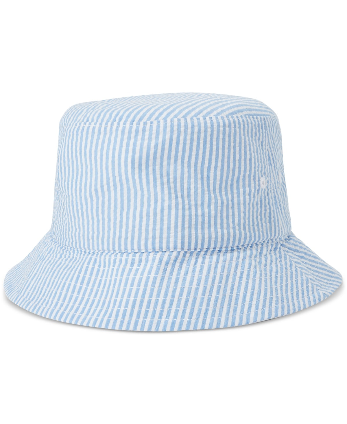 Polo Ralph Lauren Mens Reversible Seersucker Bucket Hat Light Blue Large XL